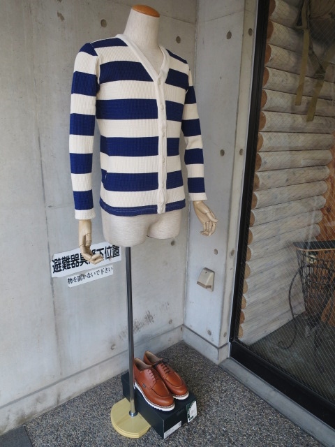 人気のIndigo シリーズ:WAFFLE CARDIGAN より新色(WIDE BORDER)!★!_d0152280_12253354.jpg