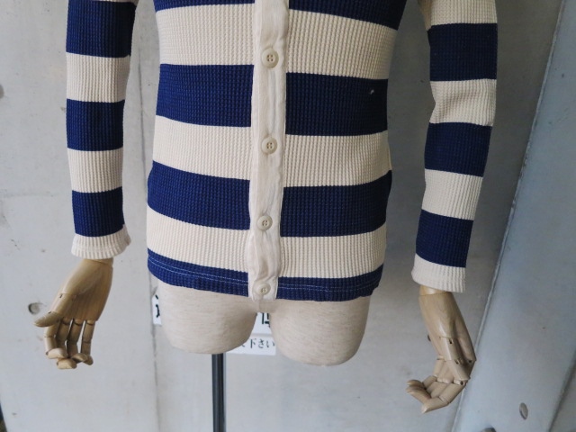 人気のIndigo シリーズ:WAFFLE CARDIGAN より新色(WIDE BORDER)!★!_d0152280_1225797.jpg