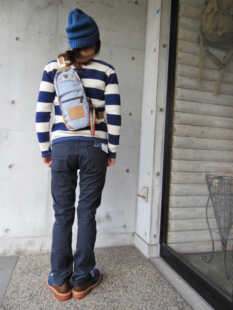 人気のIndigo シリーズ:WAFFLE CARDIGAN より新色(WIDE BORDER)!★!_d0152280_12285344.jpg