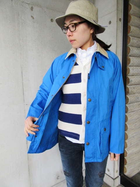 人気のIndigo シリーズ:WAFFLE CARDIGAN より新色(WIDE BORDER)!★!_d0152280_1230364.jpg