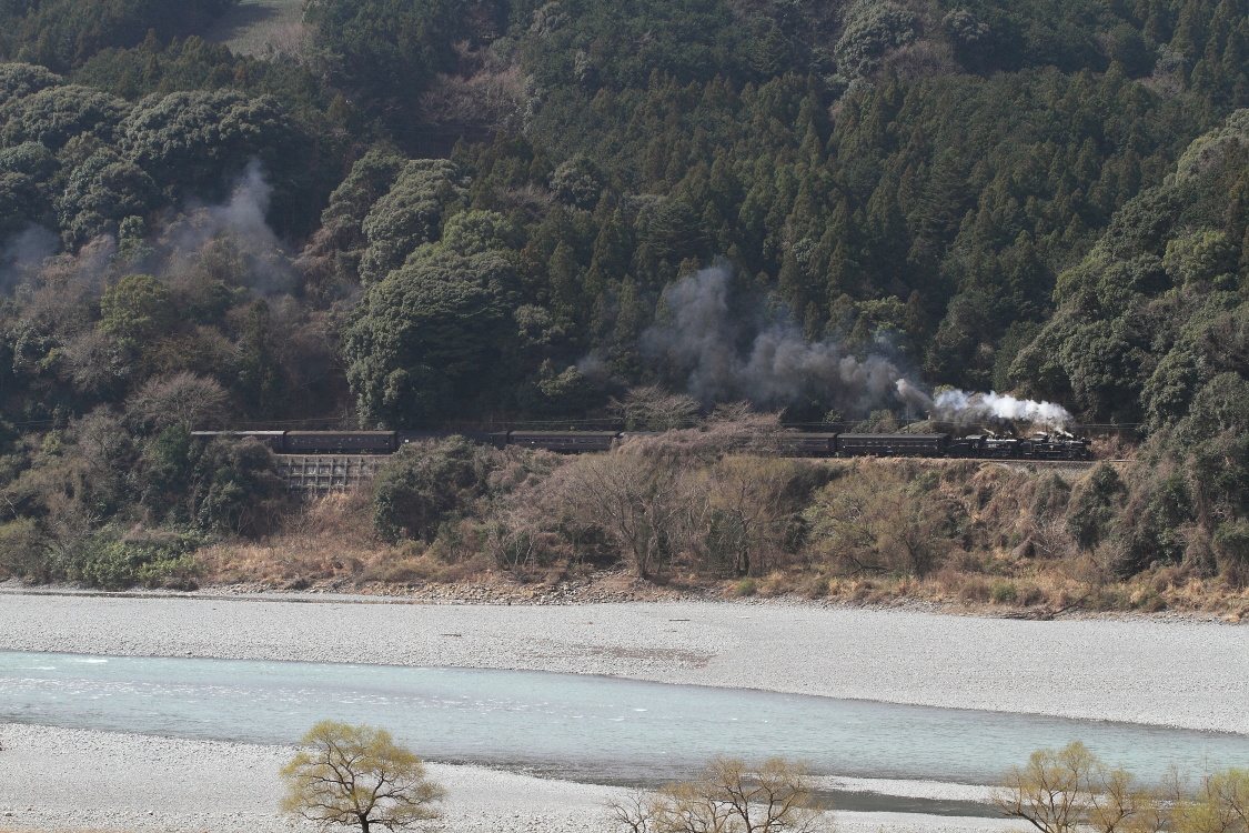 白い煙と黒い煙 - 2016年早春・大井川重連 - _b0190710_2347940.jpg