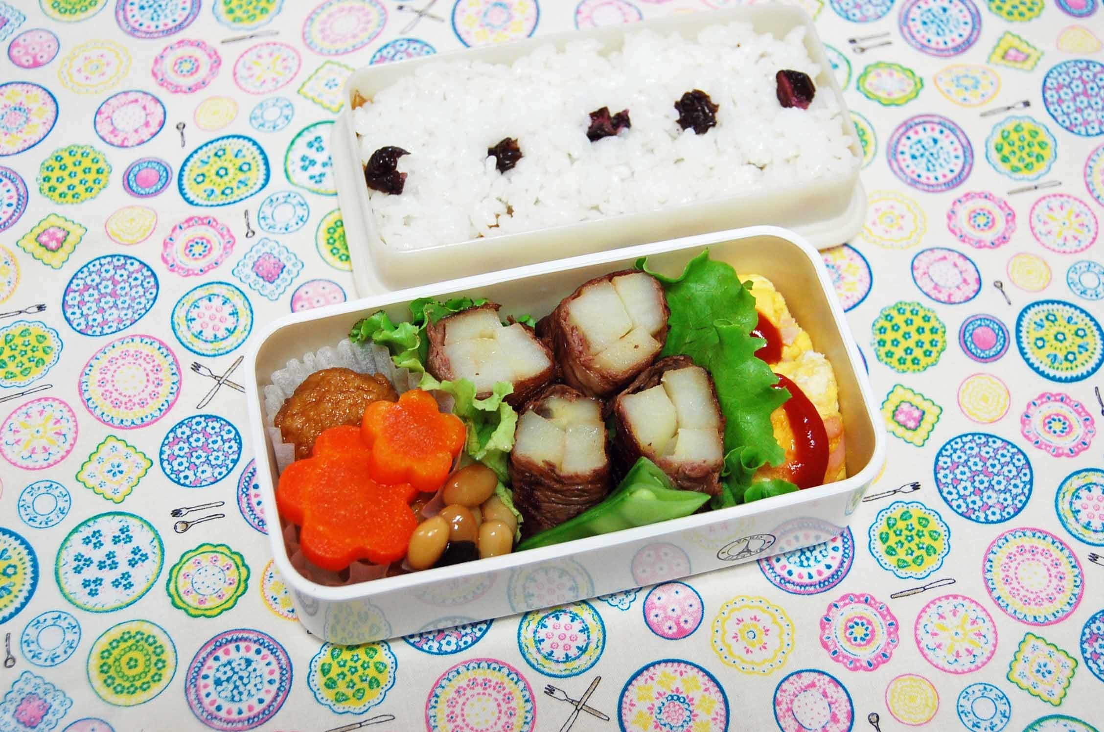 お弁当no 3 肉巻きポテト弁当 弁当マラソン お弁当no 3 肉巻きポテト弁当 弁当マラソン