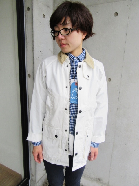 春Barbour・本命・連休前に到着です！　Barbour ･･･ Overdied WHITE BEDAIL JACKET！★！_d0152280_2153756.jpg