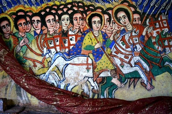 アフロヘアの天使 キリスト カラフル エチオピア 12 いつもココロに マーク