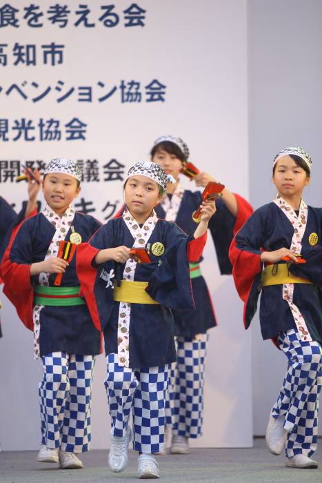 土佐のおきゃく「よさこい春の舞」2016 帯屋町筋ジュニア隊 その2_a0077663_6483258.jpg