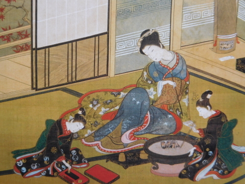 勝川春章と肉筆美人画 <みやび>の女性像 出光美術館 : 川沿いの