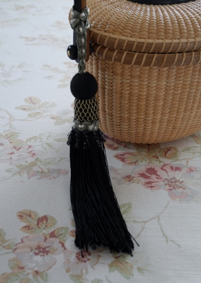 ナンタケットバスケット 黒檀(エボニー) 9インチ オーバルパース &KK