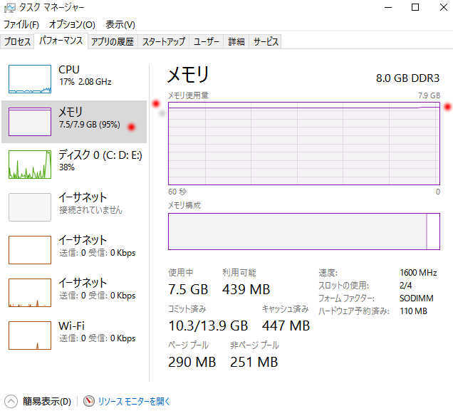 Hyper-V の仮想化でメモリリークがあり、異常に遅くなる。_a0056607_06361868.jpg