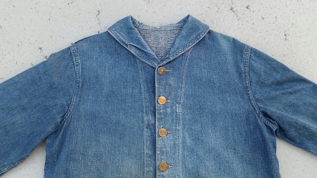 30s U.S NAVY Shawl Collar Denim Coverall : BROOKS Vintage 30s U.S NAVY Shawl Collar Denim Coverall : BROOKS Vintage