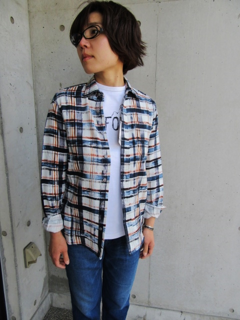 今時期~が◎ ガーゼ地 PRINT CHECK SHIRTS。。。By NUDIE JEANS_d0152280_1182456.jpg