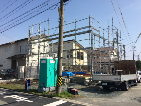 大島 Oさんの家 ★大工工事、足場工事_d0205883_1836213.jpg
