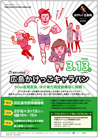 広島かけっこキャラバン 平成28年3月13日 日 しげの整形外科スポーツクリニック スタッフの日々徒然 広島かけっこキャラバン 平成28年3月13日 日 しげの整形外科スポーツクリニック スタッフの日々徒然
