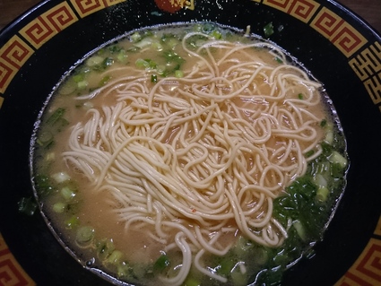 4/15 一蘭川崎店 天然とんこつラーメン+追加ねぎ+替え玉_b0042308_21425148.jpg