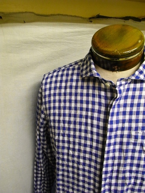 flyfront ginghamcheck linen shirt_f0049745_18332594.jpg