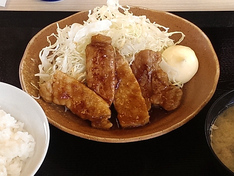 かつやのしょうが焼き定食食べた ヽ ー ﾉ いろいろ食べたよ
