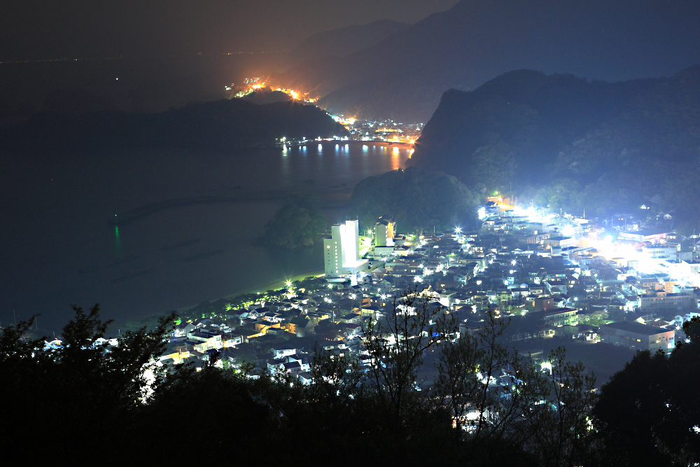 牛原山町民の森より見下ろす松崎の夜景_c0032494_2044841.jpg