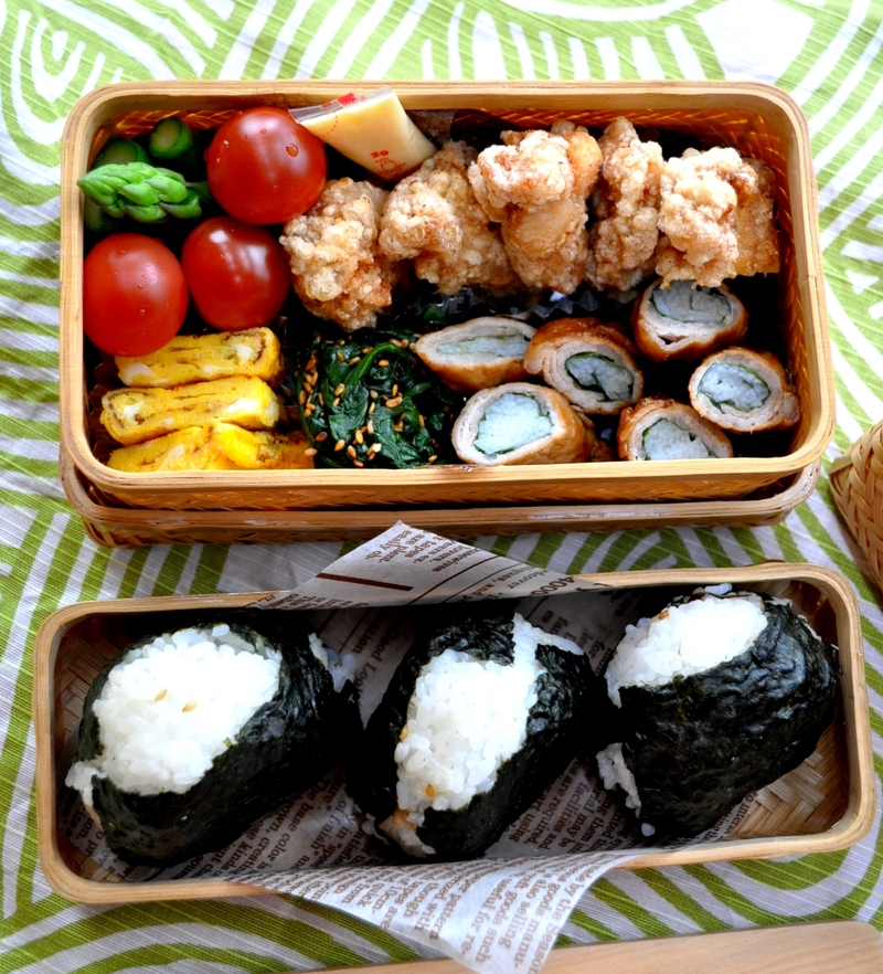 今日の弁当＜長芋と紫蘇の豚肉巻＞_b0087822_946840.jpg