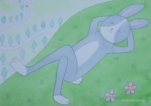 うさぎとかめイラスト 水の色時間 うさぎとかめイラスト 水の色時間