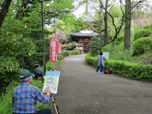 狭山不動尊でスケッチ会_b0129807_1551782.jpg