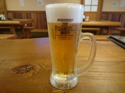 4/21 喫茶処 生ビール+天麩羅蕎麦大盛り+ソフトクリーム@縄文の湯_b0042308_0205838.jpg