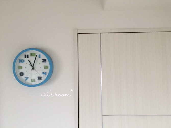ポチレポ!息子の部屋に新しい掛け時計を。_a0341288_12193986.jpg