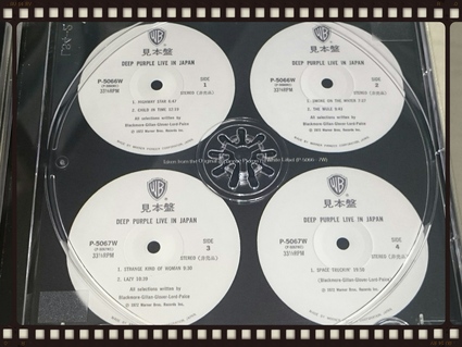 DEEP PURPLE / LIVE IN JAPAN THE ORIGINAL JAPANESE PROMO LP WHITE LABEL_b0042308_1753355.jpg