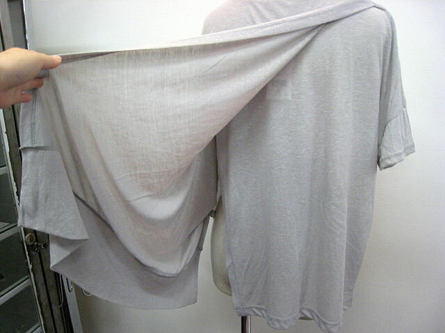 ＯＳＭＯＳＩＳ （オズモーシス） 変形アシンメトリーＴシャツ　ＧＲＡＹ_a0089359_12462633.jpg