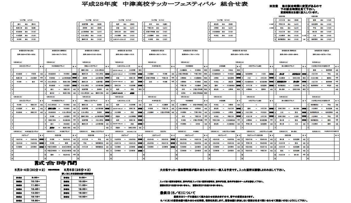 平成28年度 中津高校サッカーフェスティバル ｍｉｎｄｇｏｏｄｓ