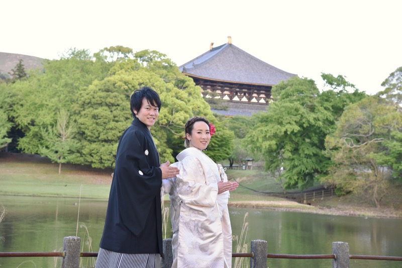 結婚式の前撮り・奈良公園とよりみちのレンゲ畑や菜の花畑、桜のトンネルや新緑のトンネル16.4.29_c0324376_21354116.jpg