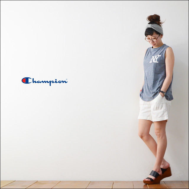 CHAMPION [チャンピオン] NO SLEEVE T-SHIRT  [CW-H313] LADY\'S_f0051306_19441532.jpg