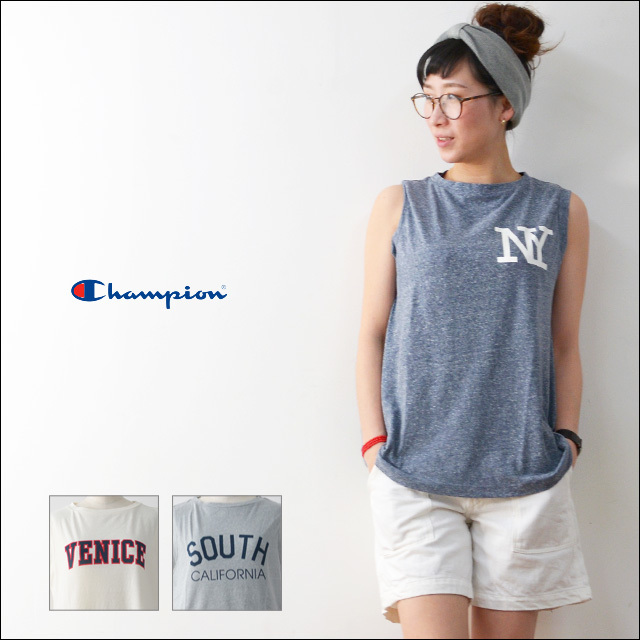 CHAMPION [チャンピオン] NO SLEEVE T-SHIRT  [CW-H313] LADY\'S_f0051306_19441570.jpg