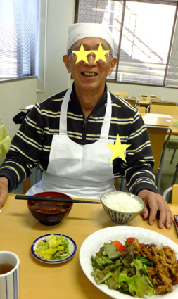 初レッスンの様子・俺の料理教室(60歳以上限定・男性向け料理教室)しょうが焼き定食を作る_c0350941_17590961.png