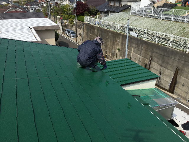 屋根塗装工事完成　5日目_f0031037_18551576.jpg