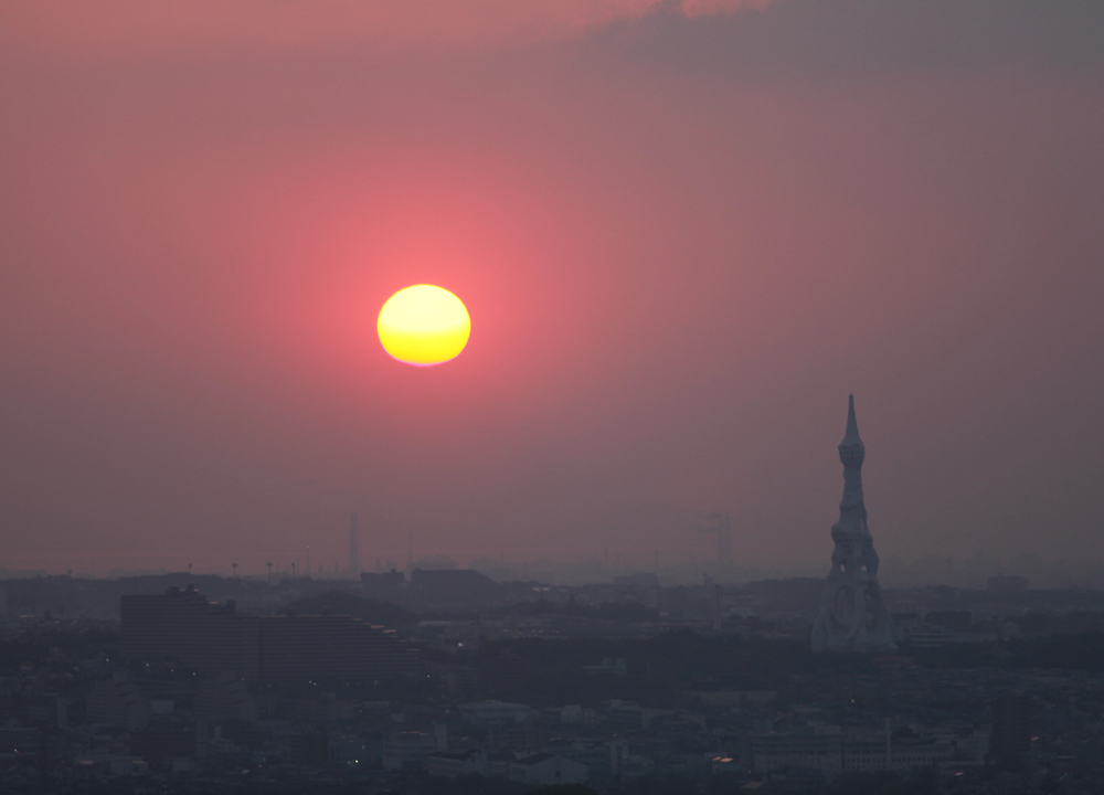 大阪　河南町持尾　夕日_c0108146_22393145.jpg