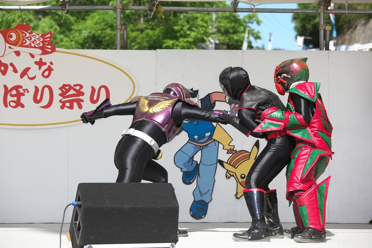 神流町 鯉のぼり祭り 超速戦士g Five Second G Five Jetショー 焼まんじゅうを食らう 神流町 鯉のぼり祭り 超速戦士g Five Second G Five Jetショー 焼まんじゅうを食らう