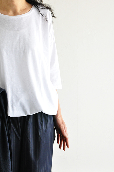 GRANDMA MAMA DAUGHTER Pin-stripe Easy Pants (Navy)_d0120442_12163596.jpg