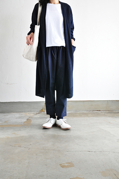 GRANDMA MAMA DAUGHTER Pin-stripe Easy Pants (Navy)_d0120442_1216405.jpg