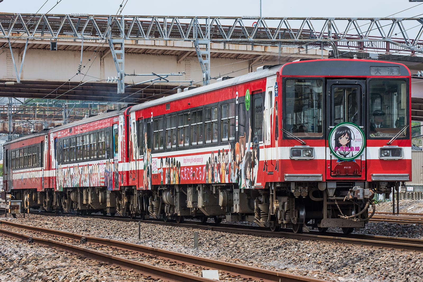 鹿島臨海鉄道 6000形 - 「ガールズ&パンツァーラッピング 3連 鹿島臨海鉄道 6000形 - 「ガールズ&パンツァーラッピング 3連