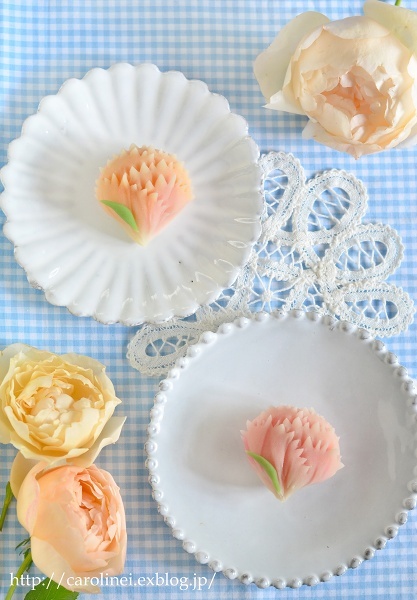 母の日のカーネーション練りきり　　Homemade Carnation Nerikiri on Mother\'s Day_d0025294_19351252.jpg