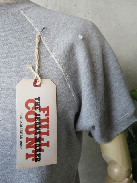FULL COUNT ・・・ 注目のDAMAGED SWEAT S/S TEE・後発カラーGRAY 色!★!_d0152280_1835374.jpg