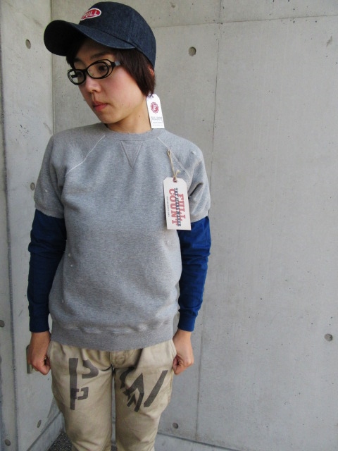 FULL COUNT ・・・ 注目のDAMAGED SWEAT S/S TEE・後発カラーGRAY 色!★!_d0152280_18404591.jpg
