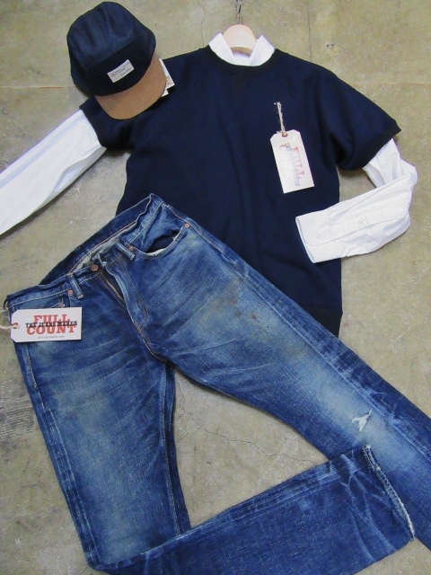 FULL COUNT ・・・ 注目のDAMAGED SWEAT S/S TEE・後発カラーGRAY 色!★!_d0152280_18432774.jpg