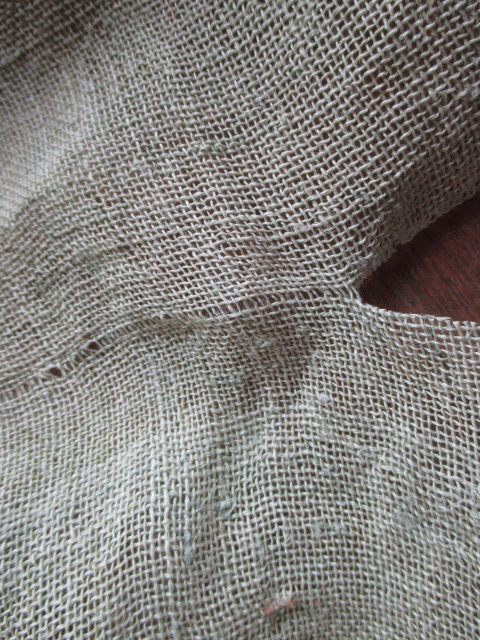 涼し気な蚊帳から のれん : 古布や麻の葉