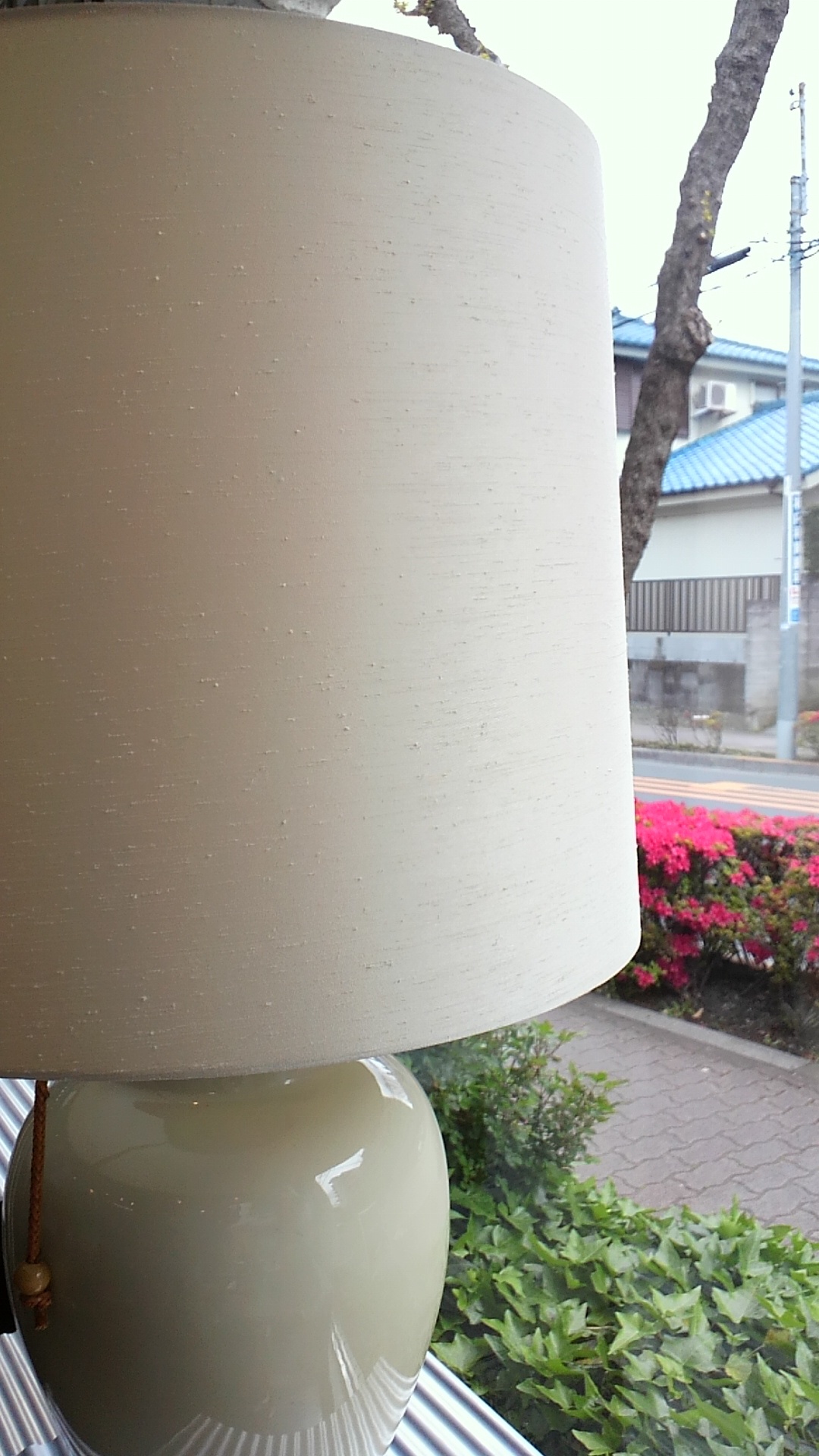 布とガラスのランプシェード_c0157866_2182130.jpg