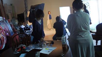 販促用の撮影で女優の松本若菜さんの撮影..._b0194185_22471159.jpg