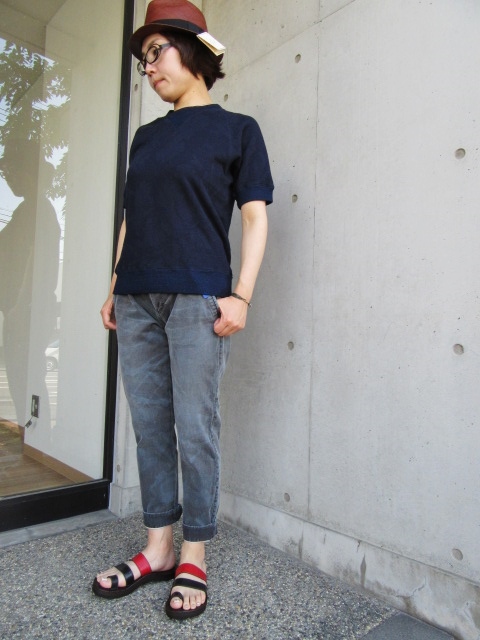15周年・当店別注 ・・・ Indigo SWEAT S/S TEE By BIRVIN UNIFORM (再!)_d0152280_11343398.jpg