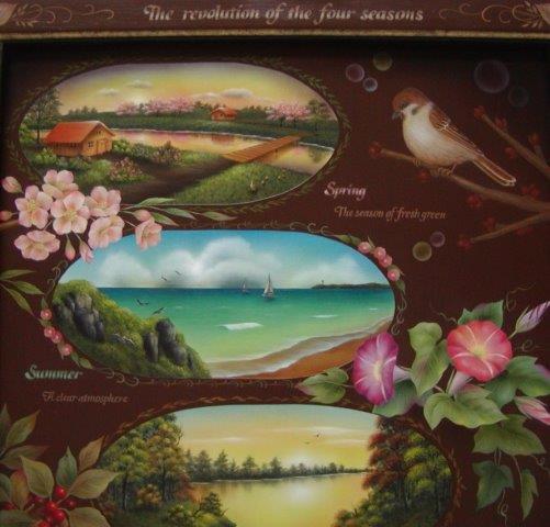 トールペイント で描く 四季の風景 : 大畑悦子の想い出ペインティング