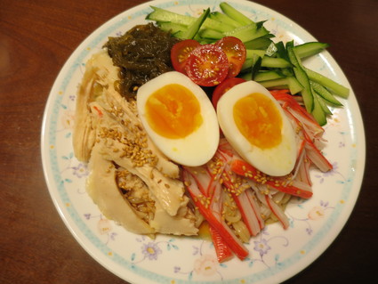 こんにゃく麺で「冷し中華」作ってみた！_c0212604_2133674.jpg