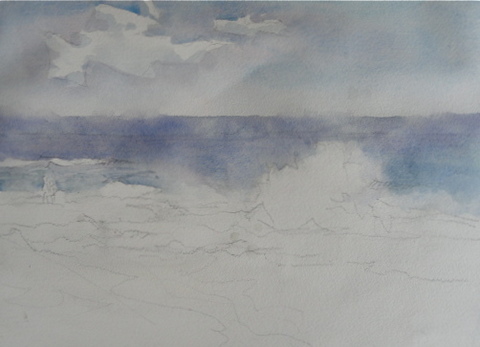 水彩画描き手順 ちょっとシニアチックな水彩画家 Watercolor By Osamu 水彩画家のロス日記 Watercolorist Diary