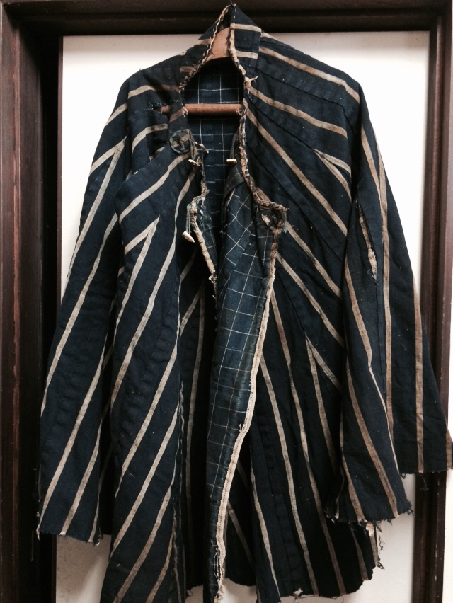 藍染の道中合羽 古道具丸村 希少な日本製古着と古道具